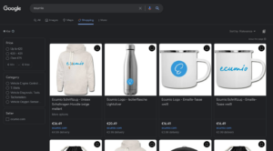 Screenshot Google Shopping